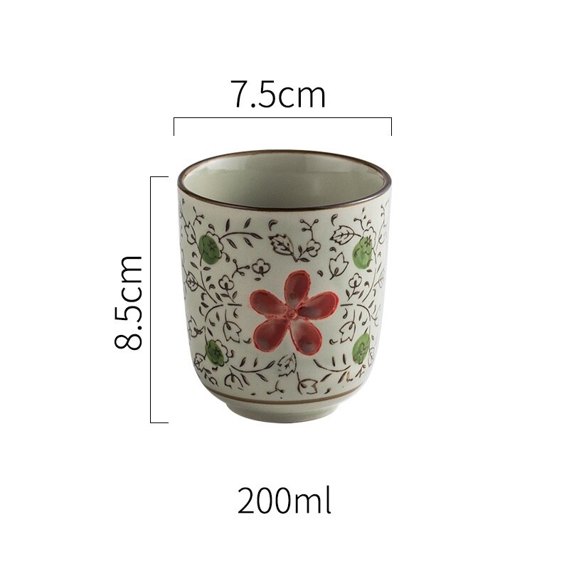 Chanshova 120/200ml traditionel kinesisk stil håndmalet keramisk tekop porcelæn små og store kaffekopekopper  h315: 8