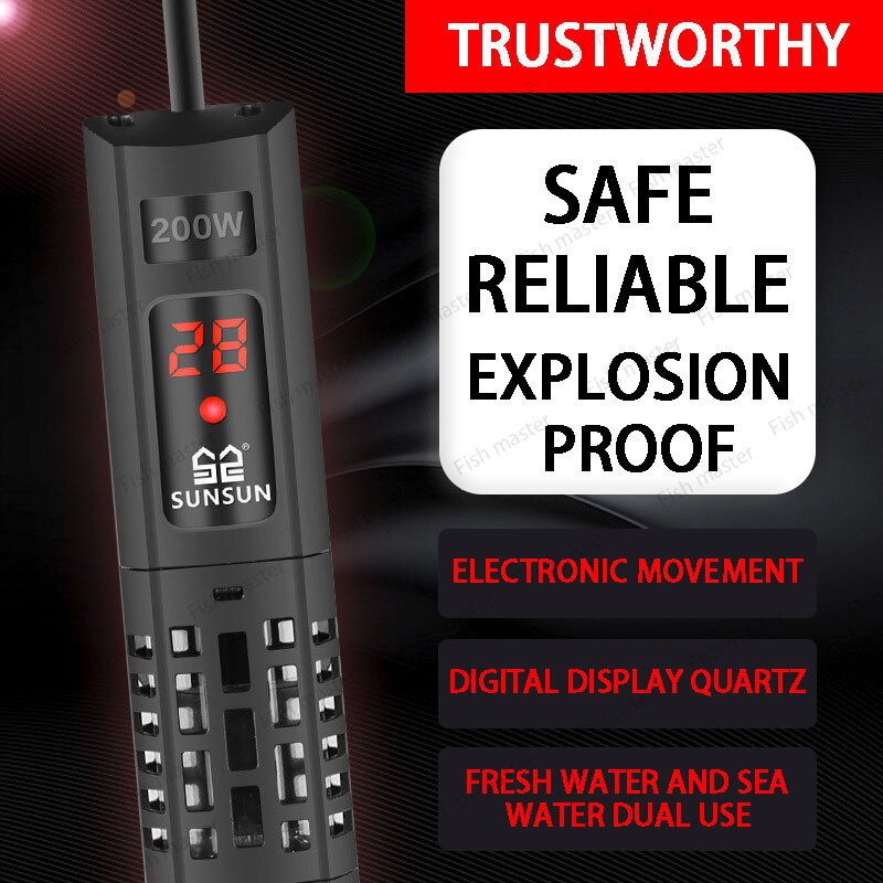 ptc smart fish tank heating rod automatic constant temperature heater heating rod frequency conversion temperature control