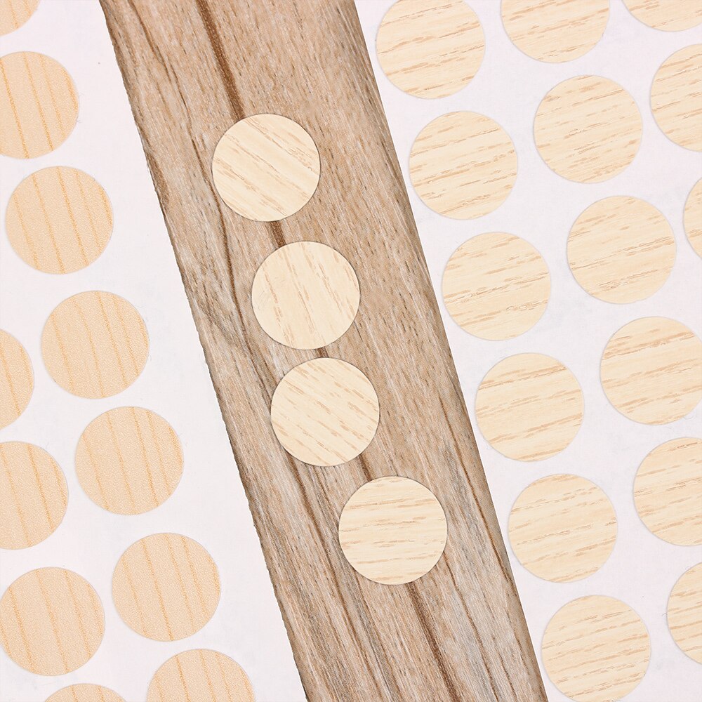 96Pcs/Sheet 15 Mm Meubels Schroef Cover Caps Stickers Zelfklevende Decoratieve Films Hout Ambacht Bureau Kast Ornament