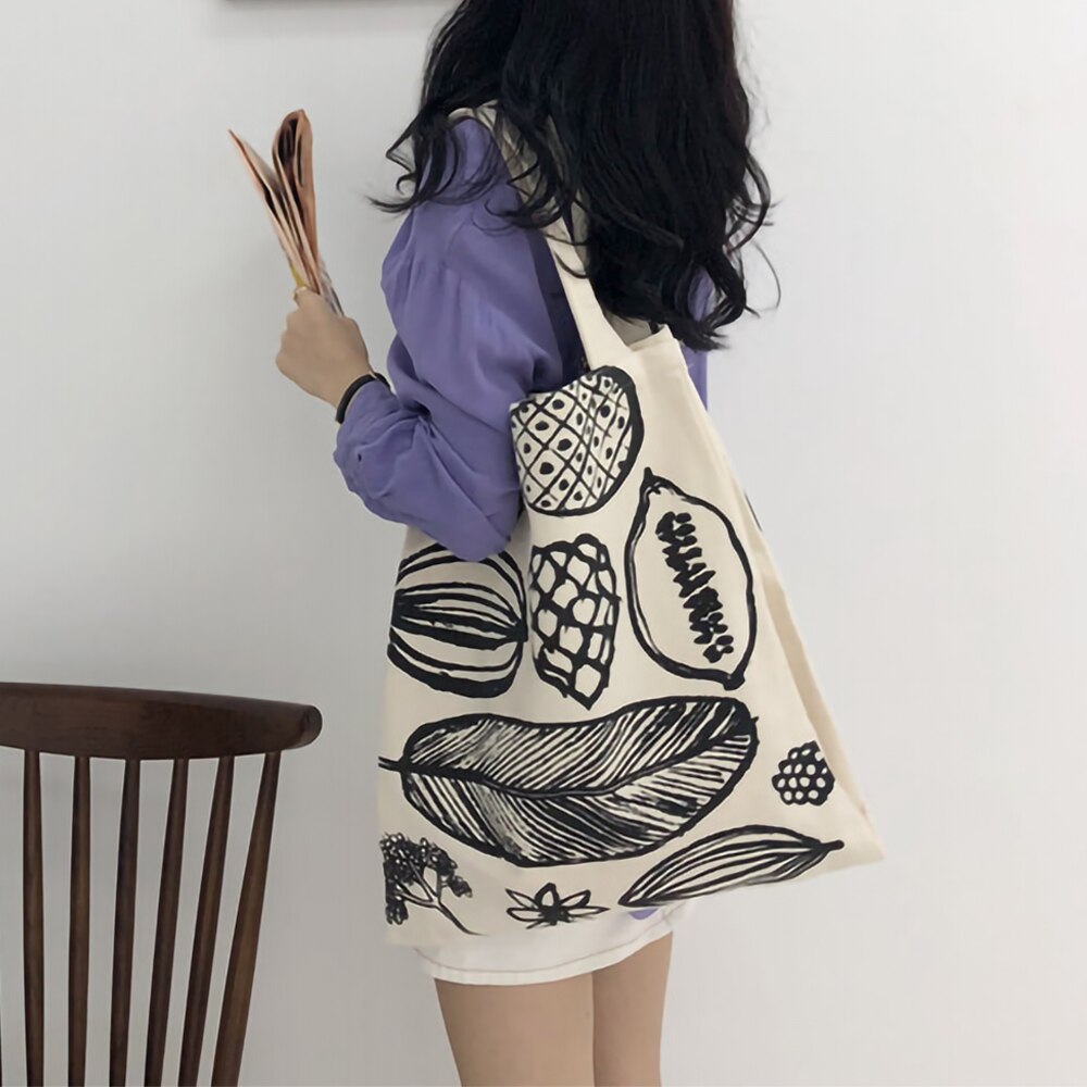 large capacity canvas shopping bag canvas retro cloth bag eco canvas totes big shoulder bag cotton large shoping bag reusable: Default Title