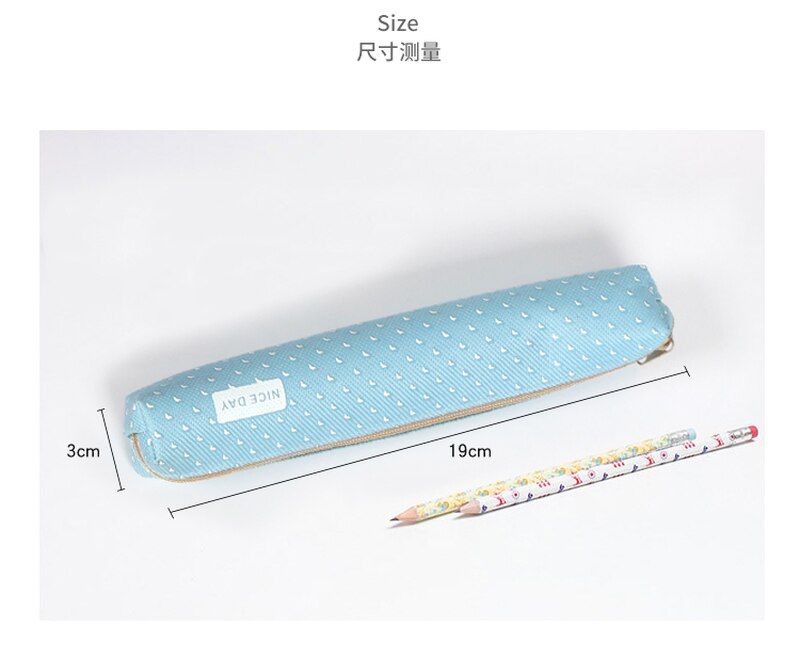 Colorful School Pencil Cases Pencil Bag Stationery for Girls Cute Fabric Pencil Case