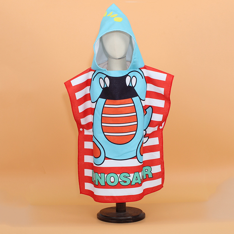 Poncho para niños y bebés, albornoz con capucha, Toalla de baño con capucha, toallas de baño de playa, Toalla de baño de secado rápido,: 18