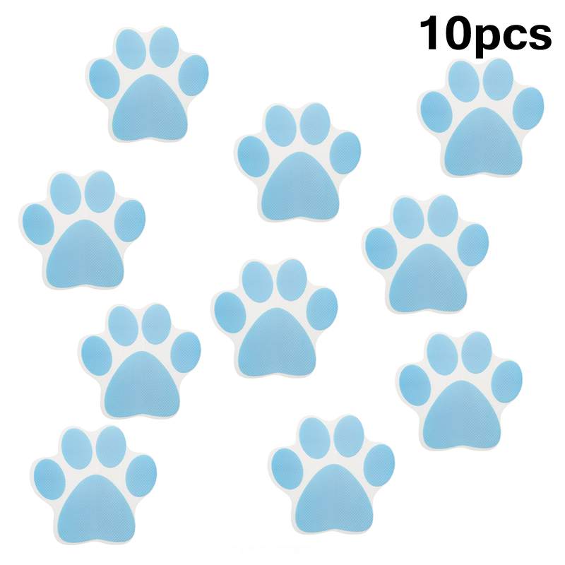 10pz anti scontrino Vasca Da Bagno Colorato Fiore di auto-Adesivo Antiscivolo Vasca Da Bagno Zerbino Vasca Da Bagno Antiscivolo Adesivi vasca da bagno Vasca Da Bagno: blu