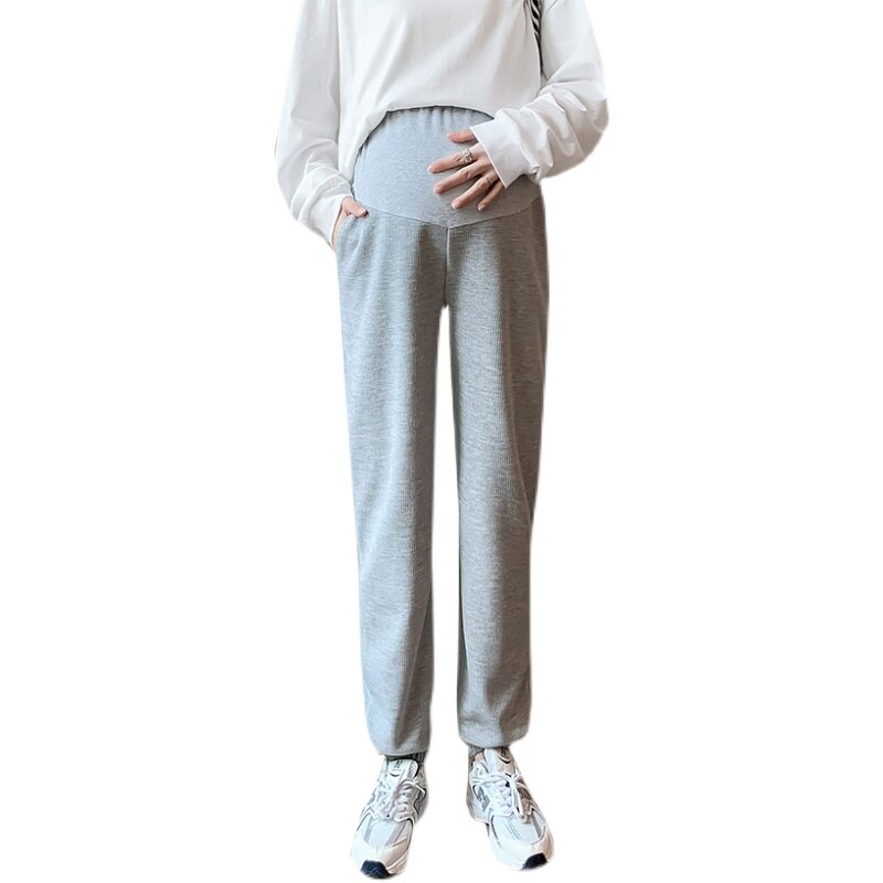 3109# Winter Thick Warm Plus Velvet Maternity Pants Sports Casual Loose Fleece Pants Clothes for Pregnant Women 4XL Pregnancy