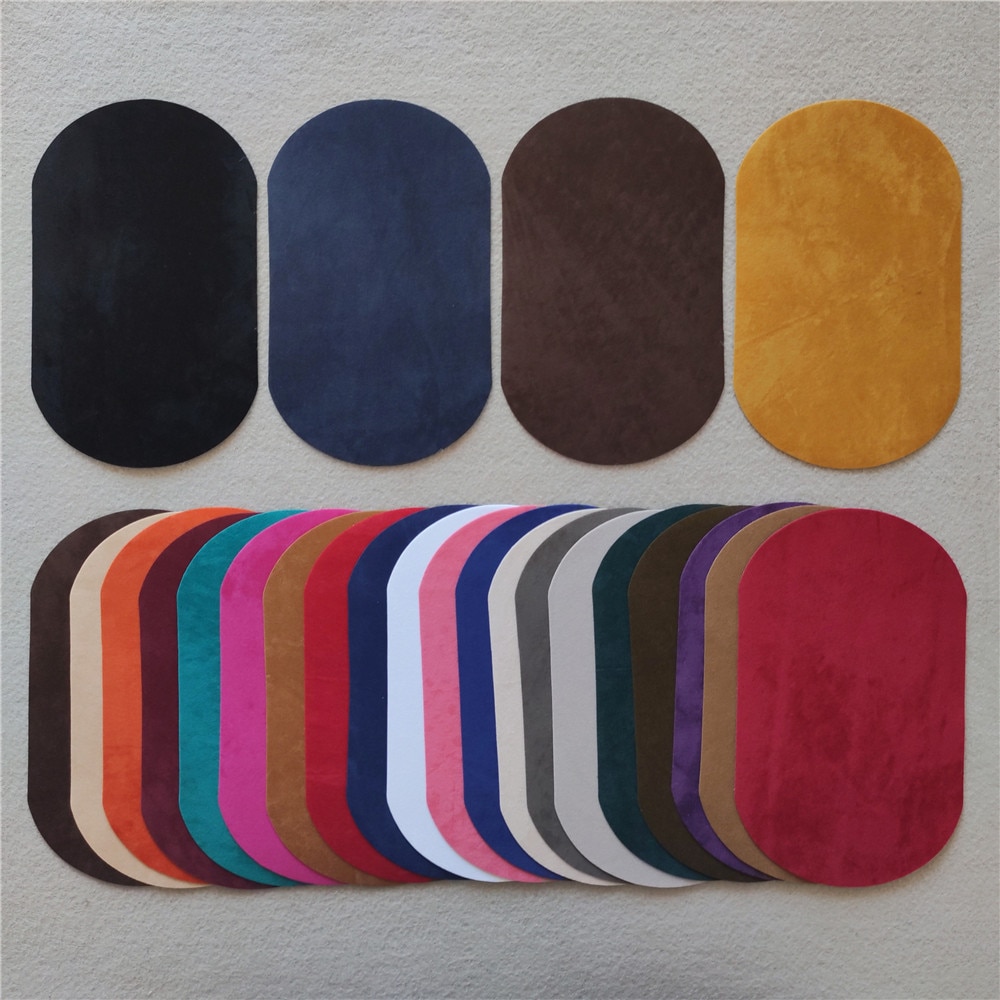 Parches de imitación para ropa de piel de cerdo para Pegatinas de rayas, pantalones de piel para planchar, apliques para rodilla, insignias para codos de suéter para mochila