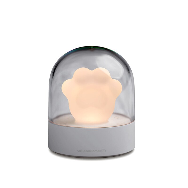 Cat Claw Music Night Light Toys For Children Home Decoration USB Charging Bedroom Cartoon Led Baby Sleeping Night Light Toy: gray