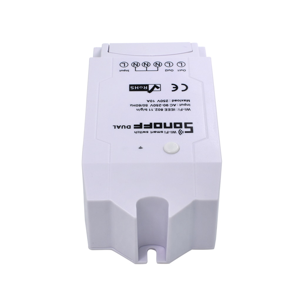 Itead Sonoff Dual Draadloze Wifi Schakelaar Relais Module 10A 220V Diy Timing Wi-fi Voor Smart Home Automation Afstandsbediening