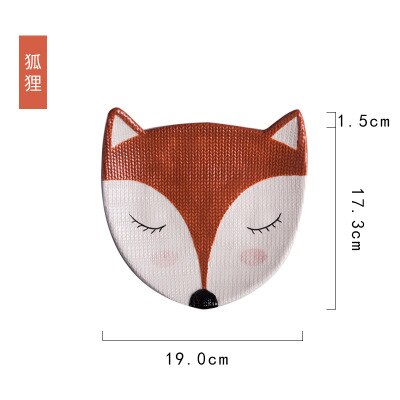 Giapponese di Ceramica Piatti Fatti in Casa per Bambini Colazione Piatti Sveglio Creativo Dolci di Frutta Tutta Carte Animale Piatti: C