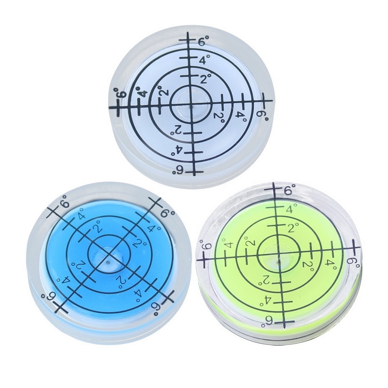 1pcs 32x7MM Bianco Verde Blu di Colore Livella a Bolla Rotonda Bolla di Livello Accessori Per Strumento di Misura Facile trasportare