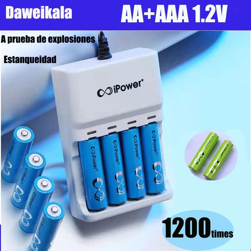 Batería Aa + Aaa 1,2 V Batería Recargable Ni-Mh Aa 800 Mah 3a Batería De Flash Aaa Con soporte De Batería 2Pcaaa/Aa