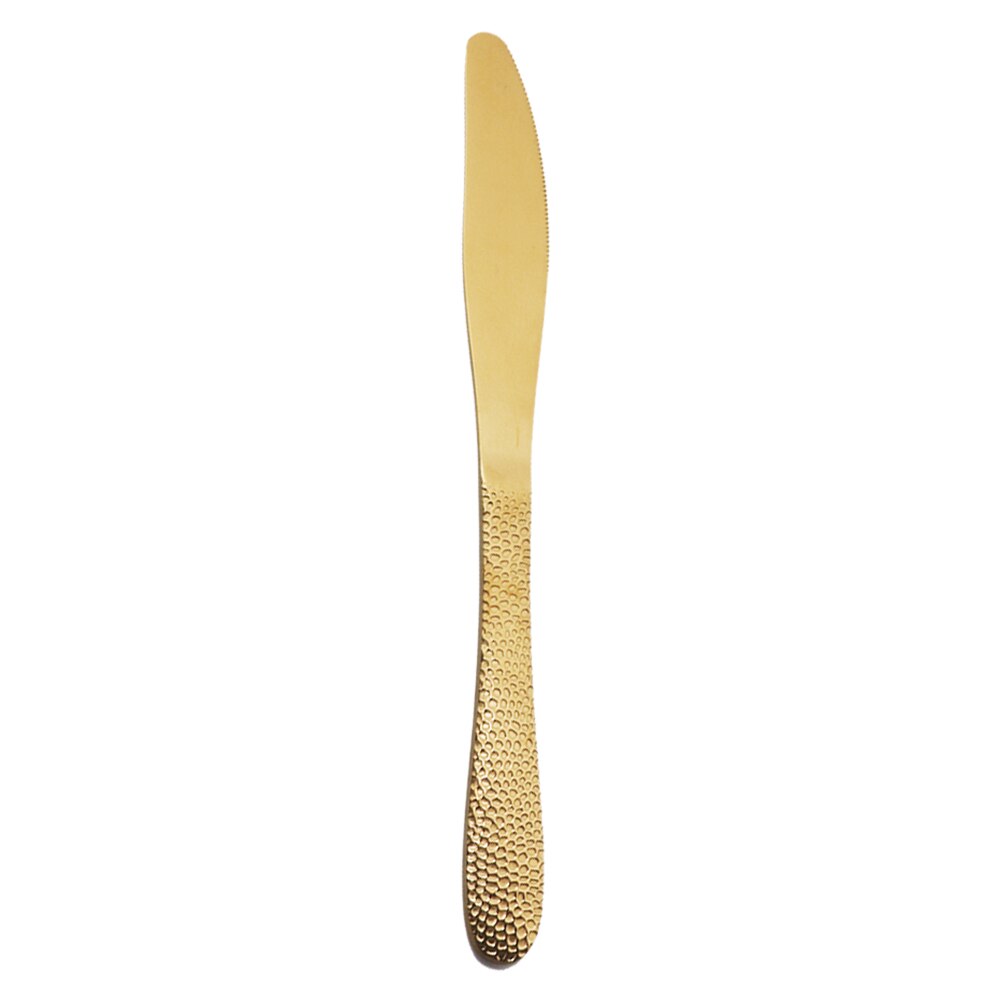 Noir brillant ensemble de couverts couteau fourchette cuillère dîner ensemble cuisine argenterie couverts vaisselle ensemble 304 acier inoxydable vaisselle ensemble: 1Pc Rose Knife