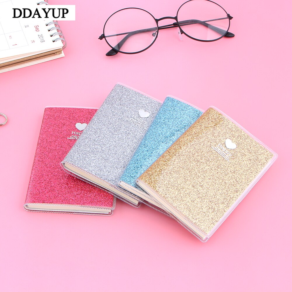 PVC Notebook Paper Diary School Shiny Cool Kawaii Notebook Paper Agenda Schedule Planner Sketchbook for kids