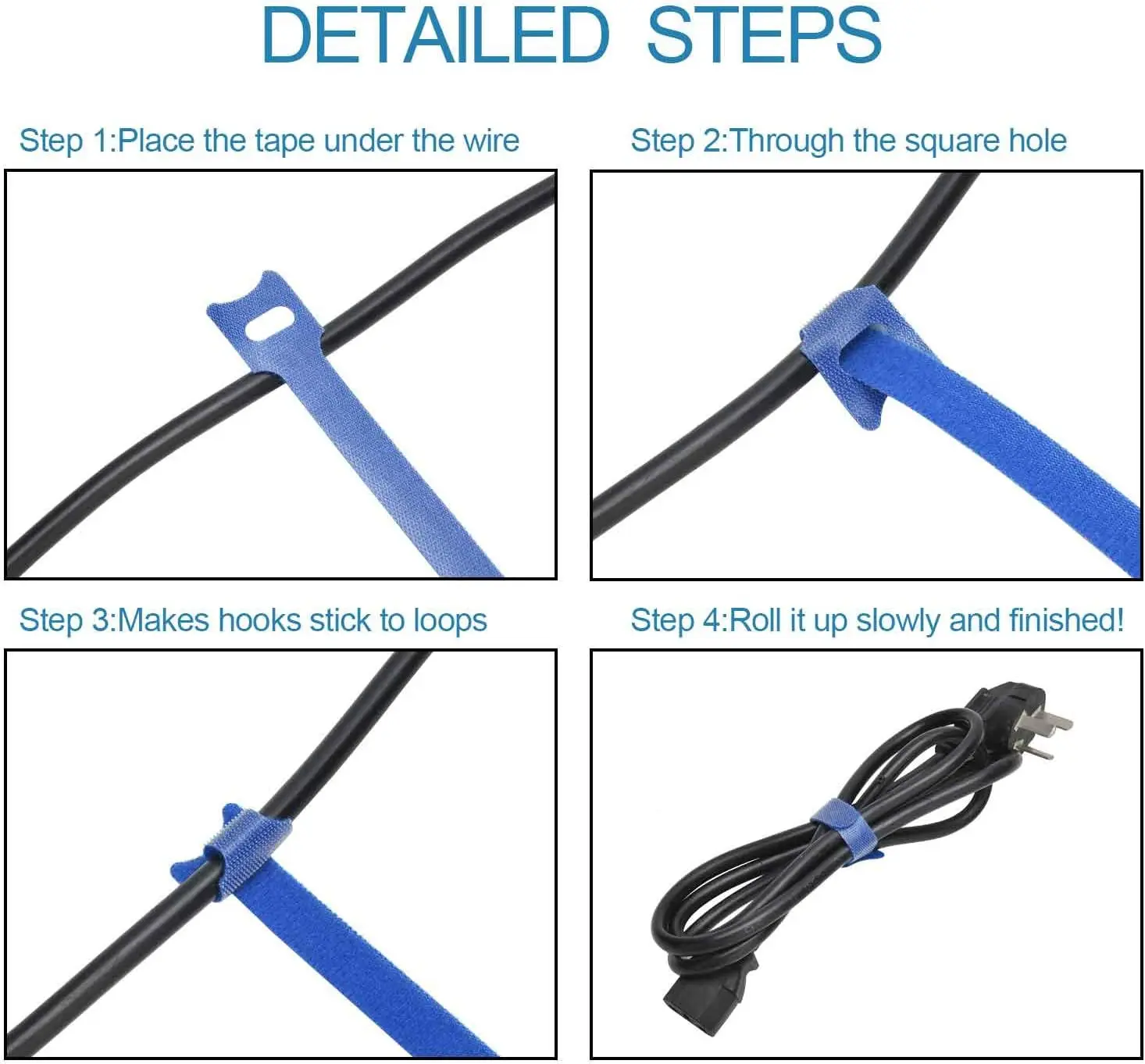 20 Stuks 15/20 Cm Herbruikbare Nylon T-Vormige Klittenband CableTie Zelfklevende Kabelbinder Fastener Tape voor Kabel Management Tape