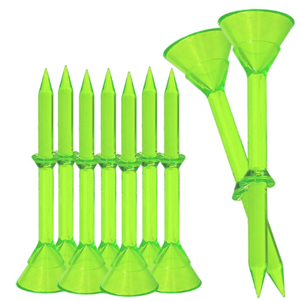 50Pcs Upgrade Big Cup Golf Tees 3-1/4" Unbreakable Plastic Golf Tee Reduce Friction &amp; Side Spin Reusable For: Light green
