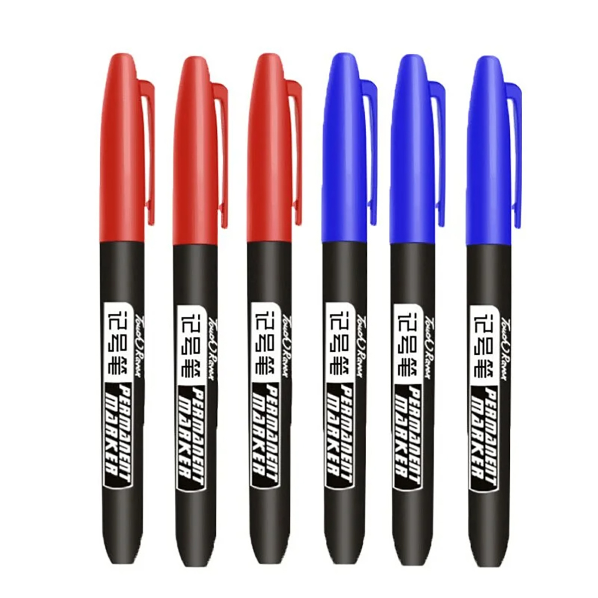 6/10 pièces stylo marqueur Permanent Manga dessin marqueurs noir bleu rouge encre étanche croquis stylos papeterie Art fournitures scolaires: Couleurs mélangées