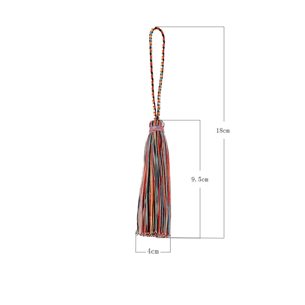 4 stuks/partij 18cm lange zijden kwastjes franje rand kwastjes rand kwastjes voor gordijnen accessoires doe-het-zelf