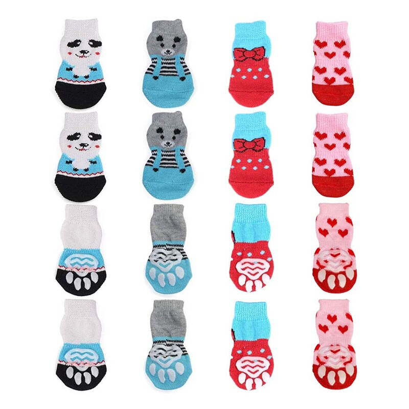 Indoor anti-slip socks for dogs and cats dog&amp;cat socks Paw protection for animals-paw protection and traction to silicone gel