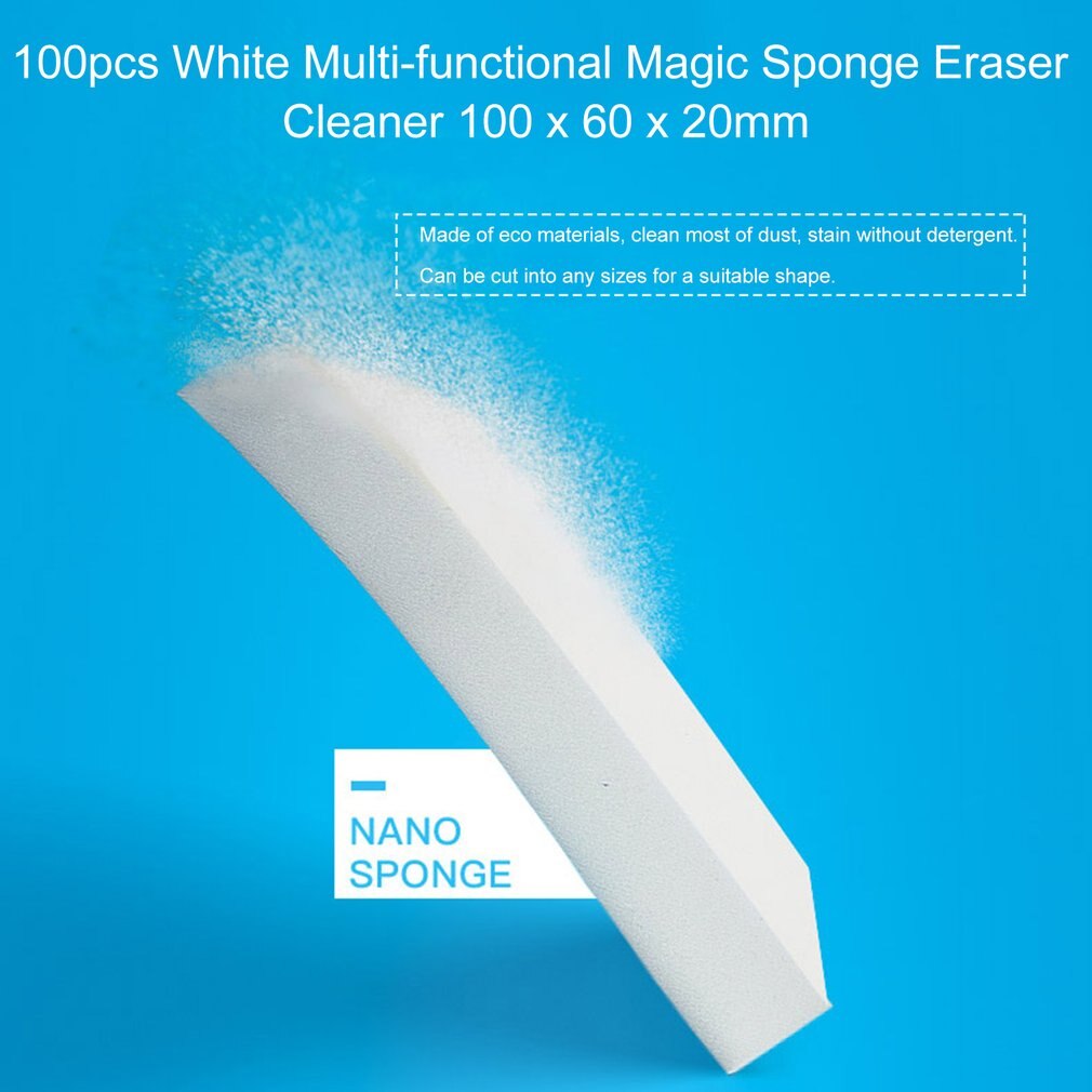 50 stk hvid multifunktionel magisk svamp viskelæderrenser 100 x 60 x 20mm melamin svamp rengøringssvampe opvask svampe