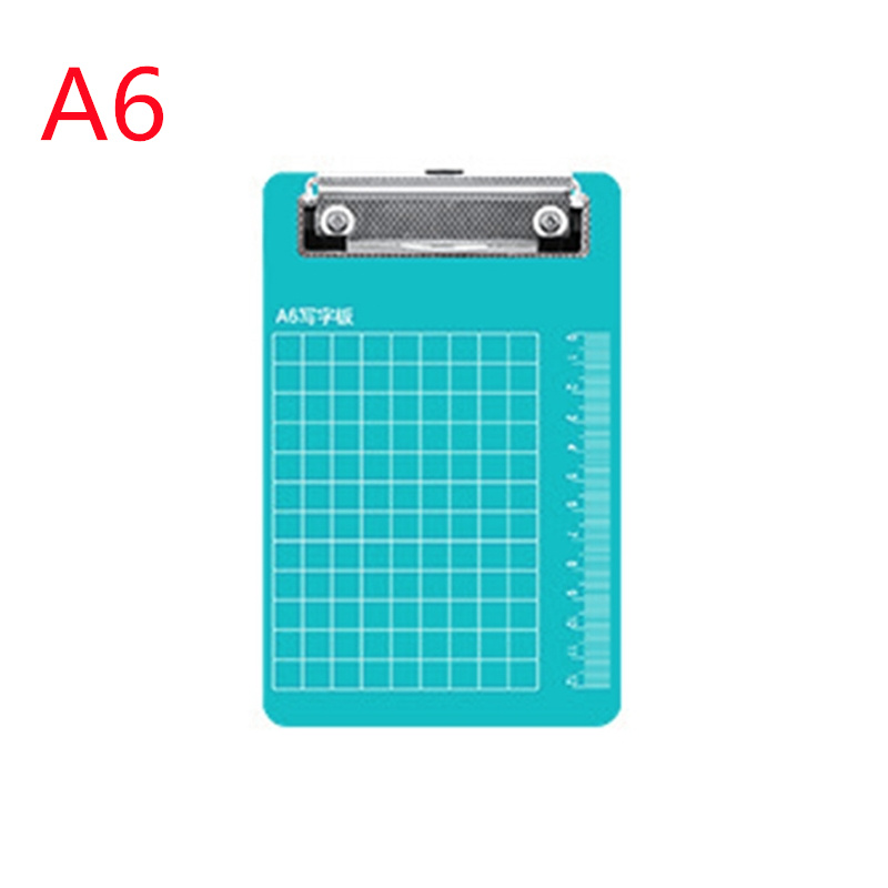A4/A5/A6 Hardboard Clipboard Writing Board with Low Profile Clip Ruler Scale Edge Recycled for Adult Student: Orange