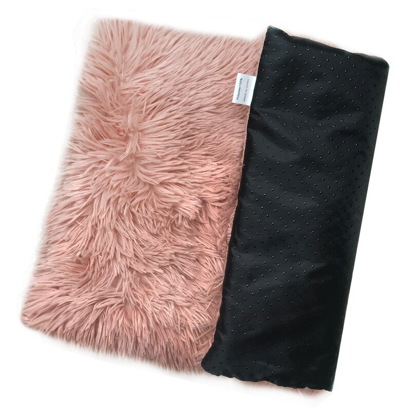 Pet Dog Mat Cat Bed House Fluffy Long Plush Pet Blankets Warm Sleeping Puppy Kennel Pad Cushion for Dogs Pet Accessories: Pink / 50x35cm
