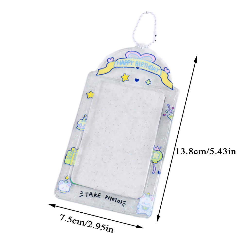Neue Ins Glitter Star Transparent Kpop Fotokartenhalter 3-Zoll Idol Karte Schutzhülle Fotohüllen Schlüsselanhänger ID Bankkartenhülle