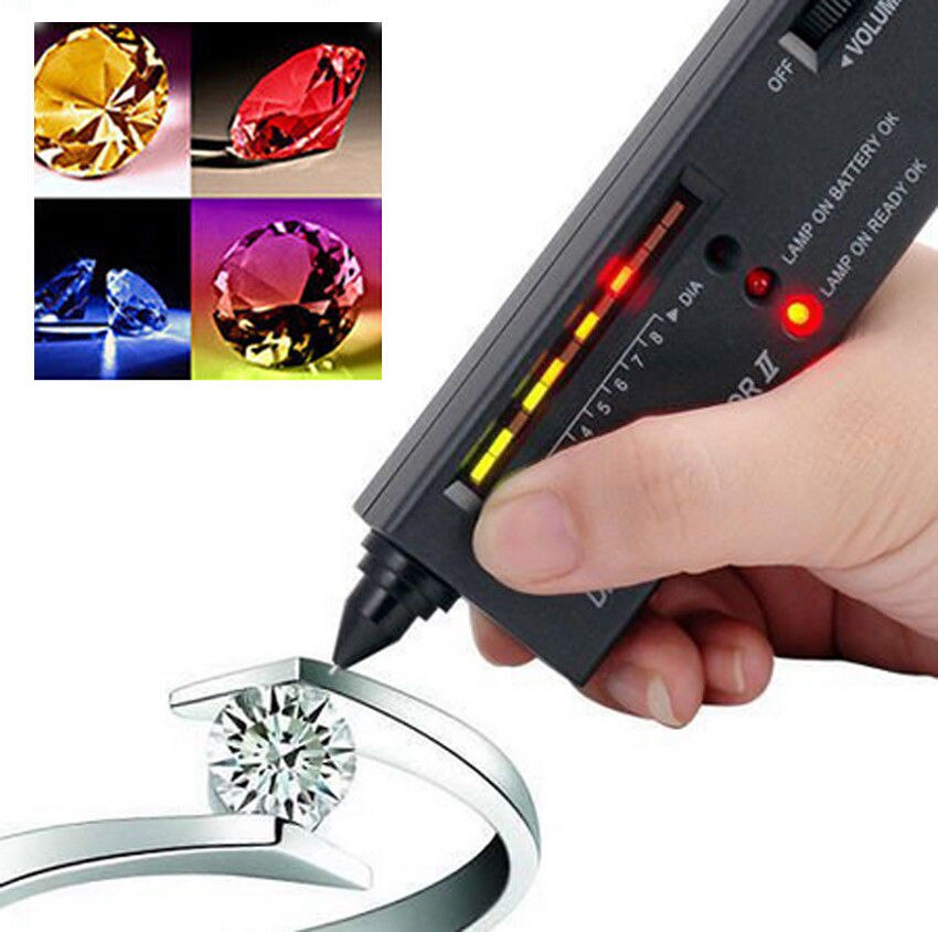 Uuseful Practical Diamond Selector Diamond Hardness Tester Gemstone Selector II Gems LED Indicator Jewelry Testing Tool