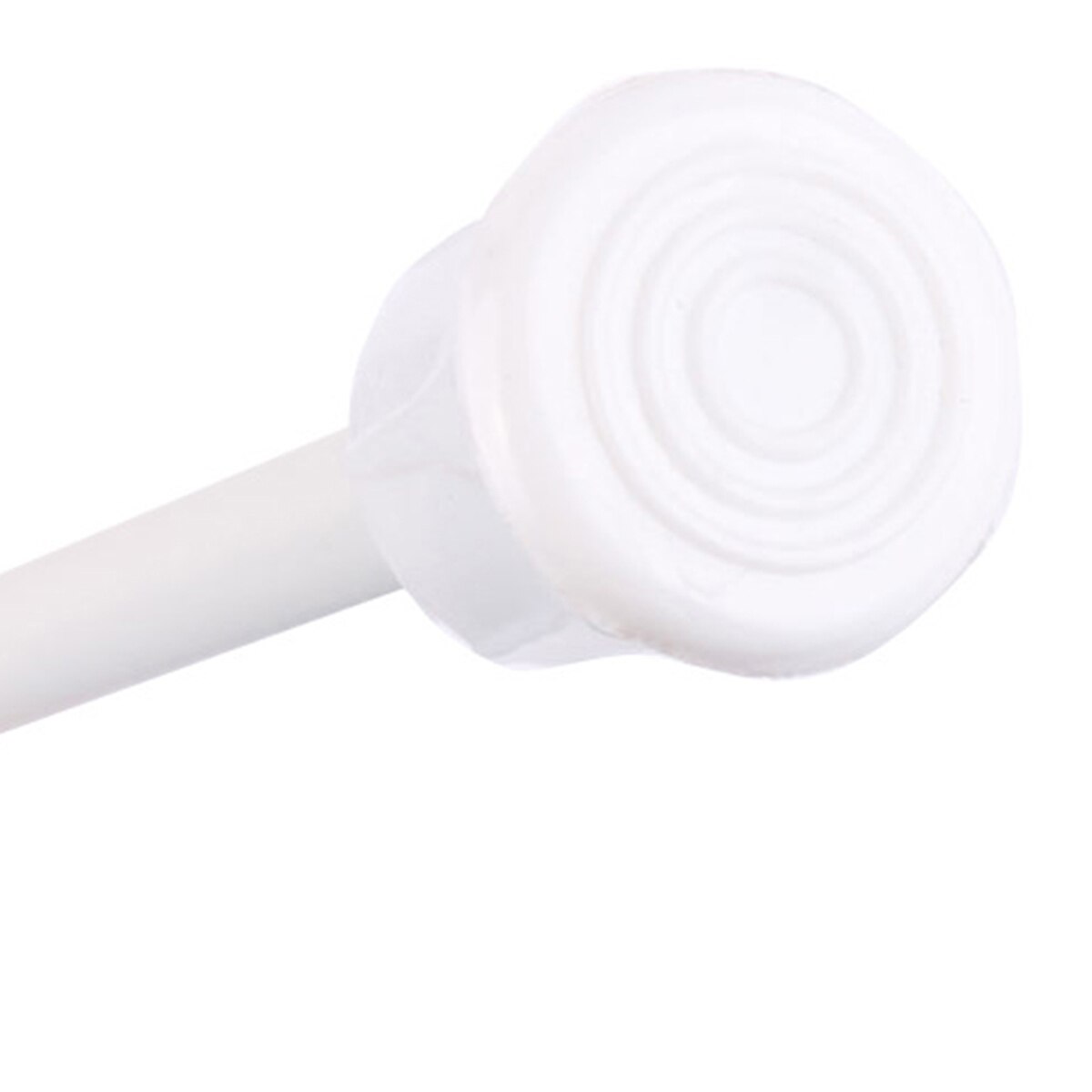 5 PCS Bathroom Shower Curtain Rod Adjustable Shower Curtain Tension Rod Extendable Bath Curtain Pole 30-50cm (White)