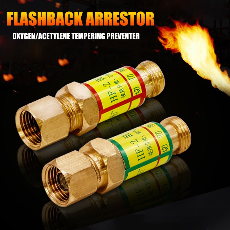 Oxygen Acetylene Check Valves Flash Back Arrestor for Pressures Reducer Cutting Torch