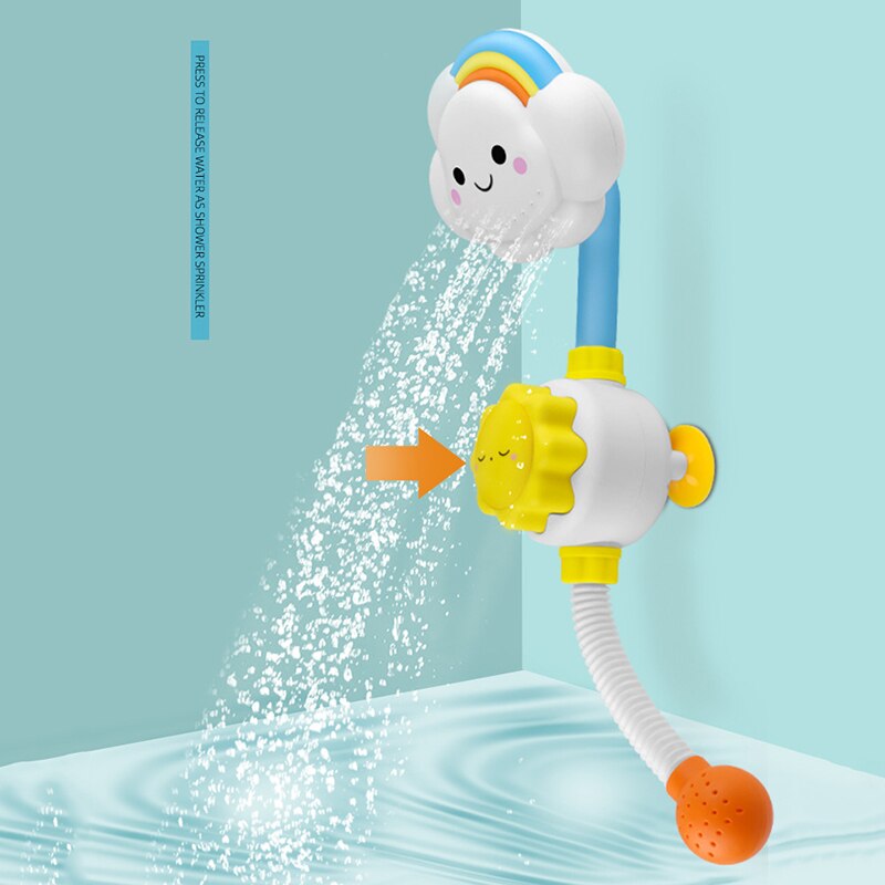 Baby Bath Toys Flower Shower Head Bathtub Bathing Water Game Watering Sprayer for Kids NSV775