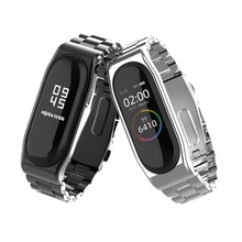 Strap For Xiaomi Mi Band 4 3 Strap Bracelet Metal Stainless Steel Global Version Compatible Wristbands