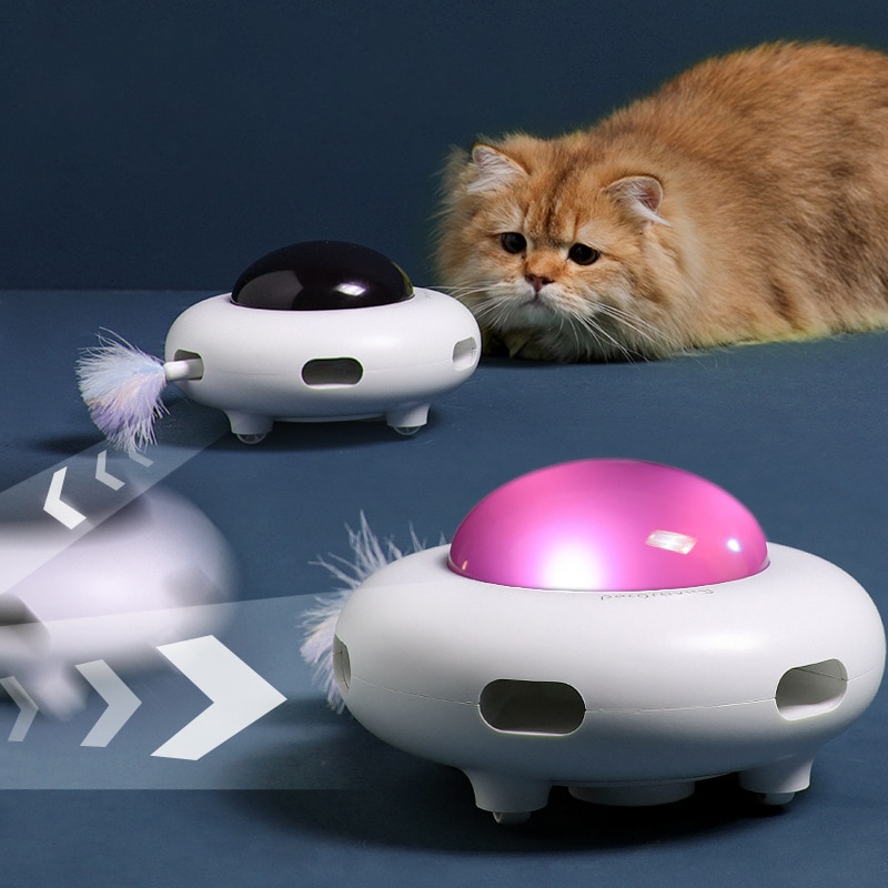 Pet Electronic Cat Toy Robot Interactive Move Smart Funny Product Kitten Accessories Games Play Structure For Fun Dog Spin