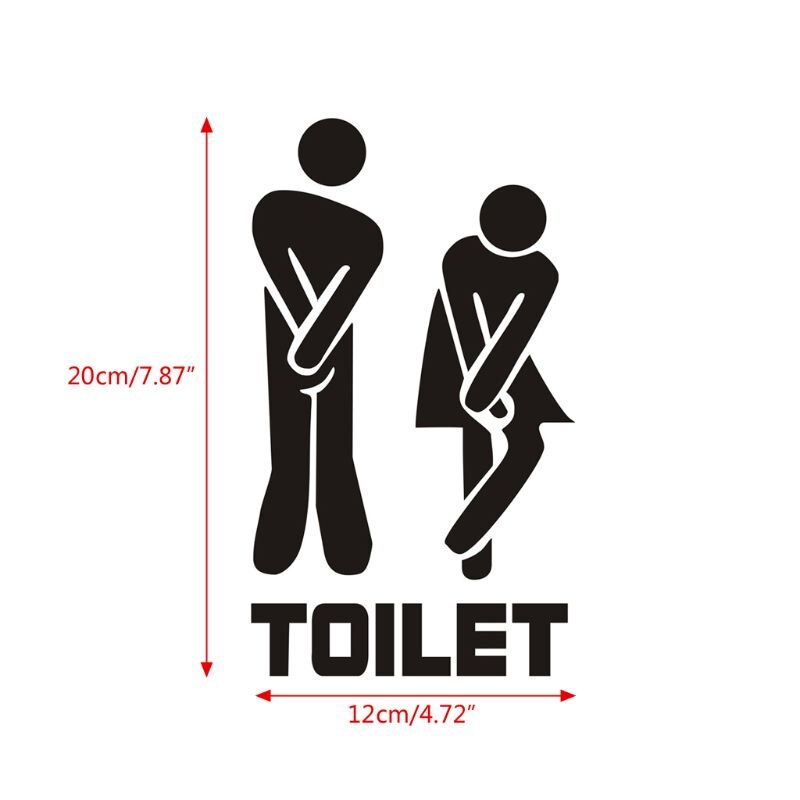 1 pcs Verwijderbare Leuke Man Vrouw Washroom Wc WC Teken Stickers Familie DIY Home Decor