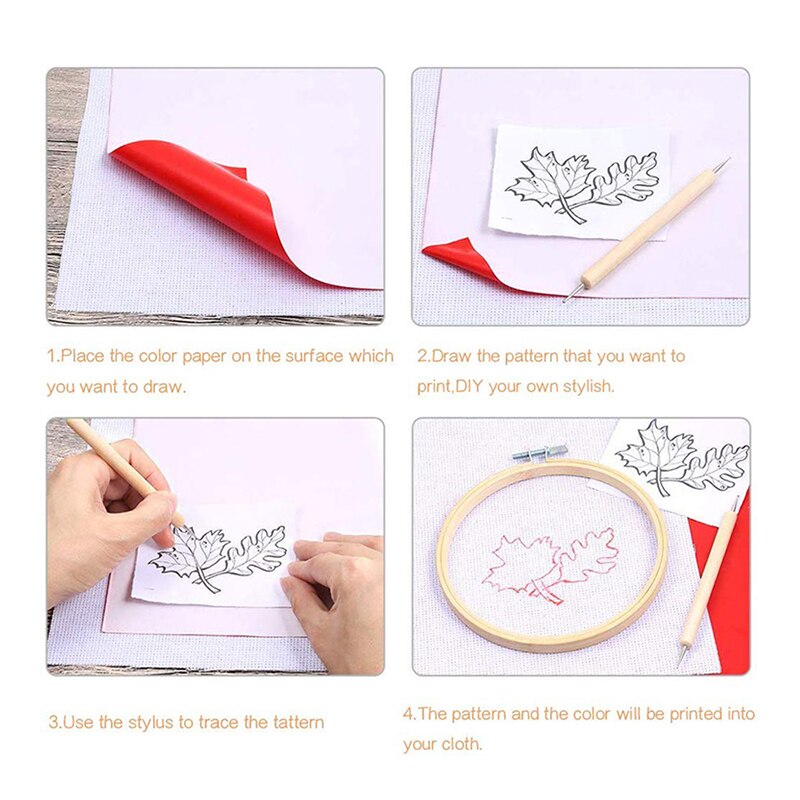 10pcs/Set Tracing Paper Coated Carbon Paper Fabric Drawing Tracing Copy Paper DIY Handmade Cloth Embroidery Papers