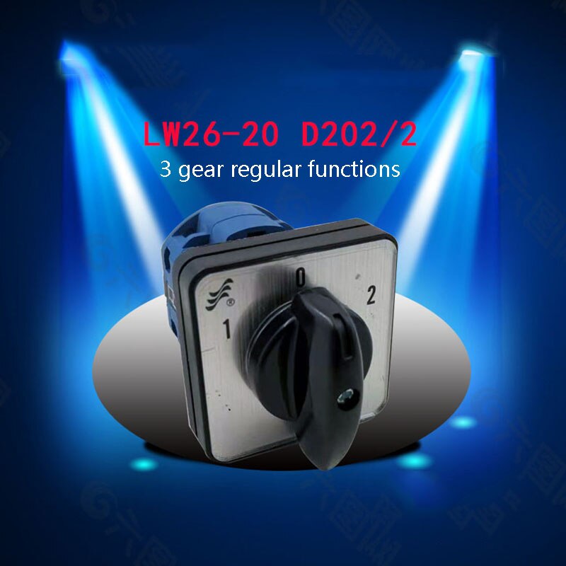 1PC Rotary Switch Universal Conversion Switch LW26-20 D202/2 Combination Switch Forward-Reverse Shift Changeover Switch