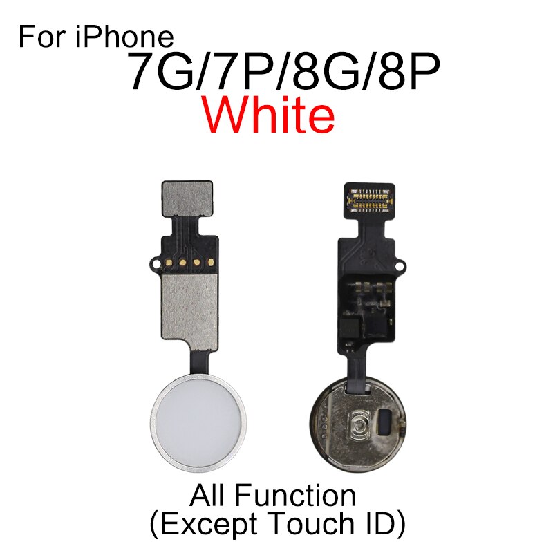 1 sztuk dla iPhone 5S 5SE 6 6S 7 8 Plus strona główna przycisk Flex Cable naprawa części: 7G YF White