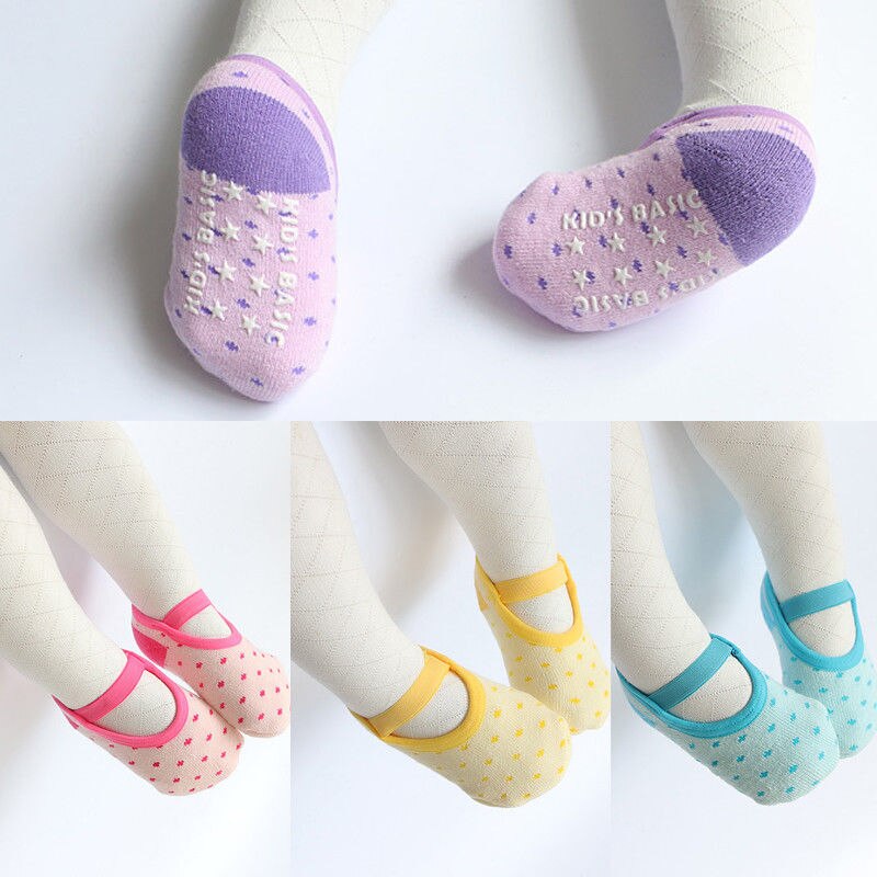 Peuter 5 Kleuren Anti Slip Sokken 12-24 Maanden Baby Baby Antislip Katoenen Sokken