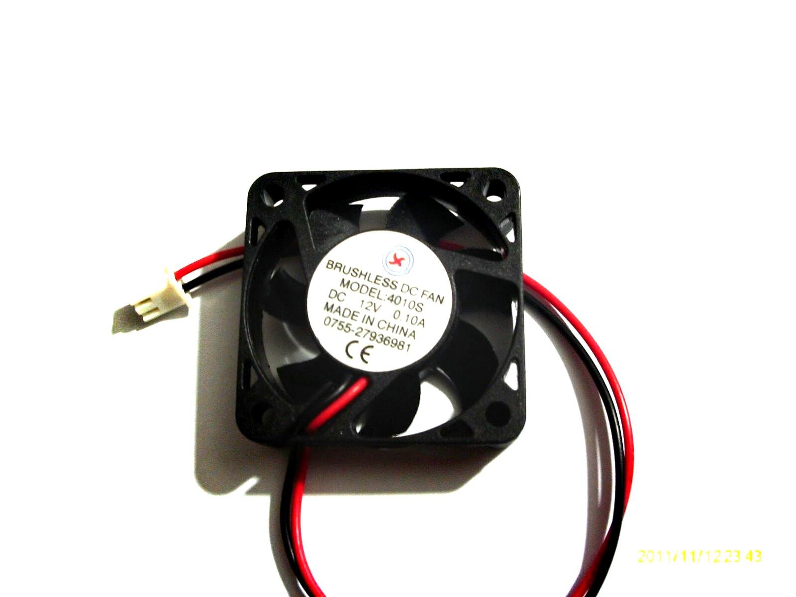 1 PCS Brushless DC Cooling Fan 12V 4010s 40mmx40mmx10mm 2 Wires