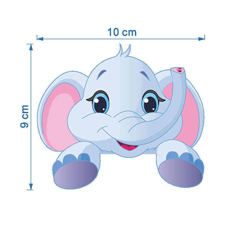 Lindo elefante animales gato Panda jirafa etiqueta para interruptor de luz Remoable pared adhesivos para el hogar JJJTZ58: Elephant