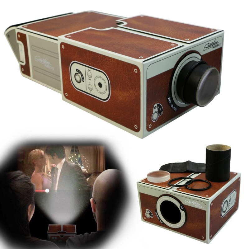 Portable Cardboard Smartphone Projector 2.0 DIY Mobile Phone Cinema Theater