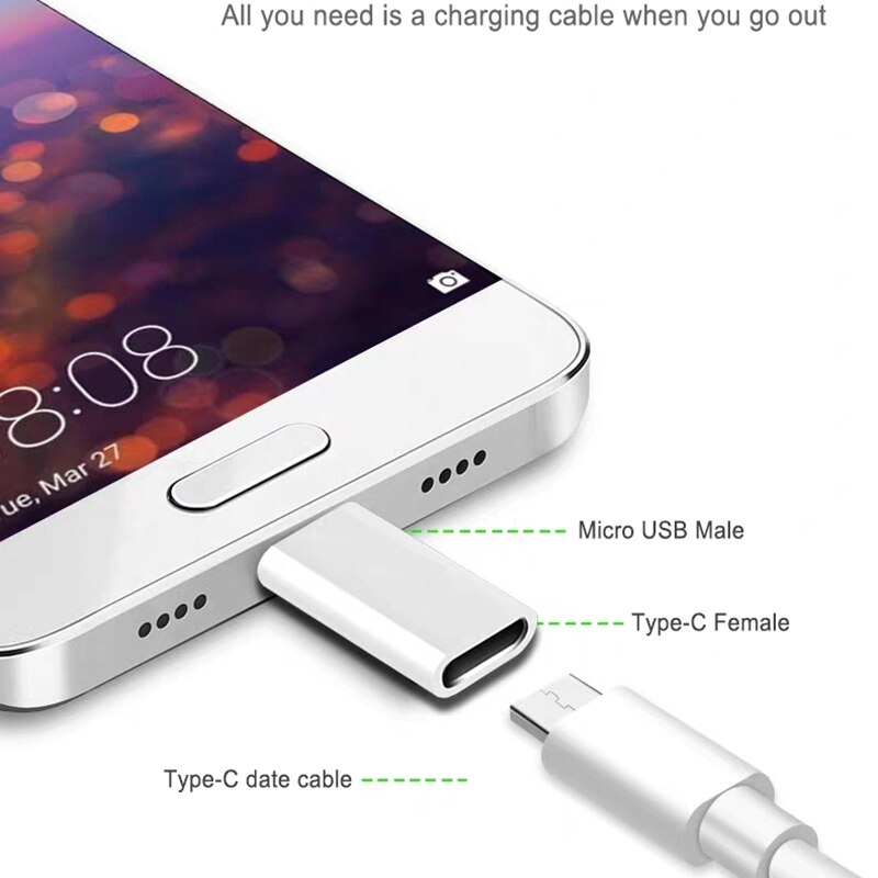 Adaptador de USB tipo C a Micro USB para Android, conector para teléfono inteligente, tableta, convertidor Micro USB macho a tipo C hembra, novedad de 2022