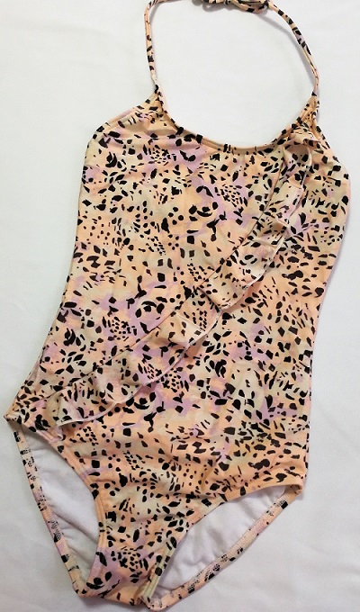 Swimwear Top Separate Bathing Bench Swimming Suits Swimsuits Bathe Long Sleeves Shot Sleeves Leopard Print: one pieces suits / 5-6 years