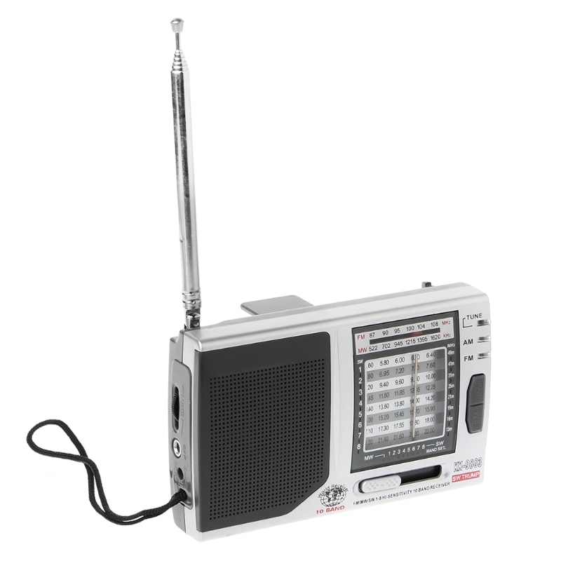 Originele KK-9803 Fm/Mw/SW1-8 Hoge Gevoeligheid Fm Radio Mw/Sw Ingebouwde Luidspreker Digitale Ontvanger draagbare Broadcast