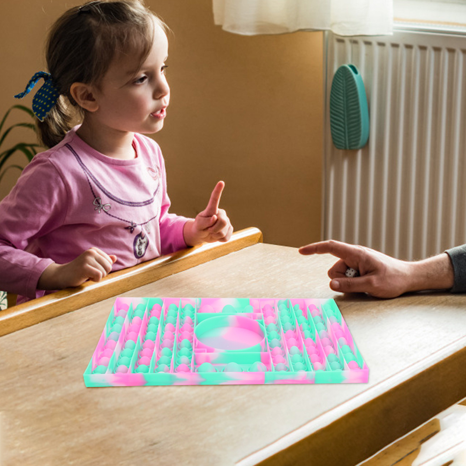 Grote Poper Regenboog Schaken Board Push Bubble Popper Fidget Zintuiglijke Speelgoed Stress Fidget Speelgoed Party Games Eenvoudige Kuiltje Speelgoed