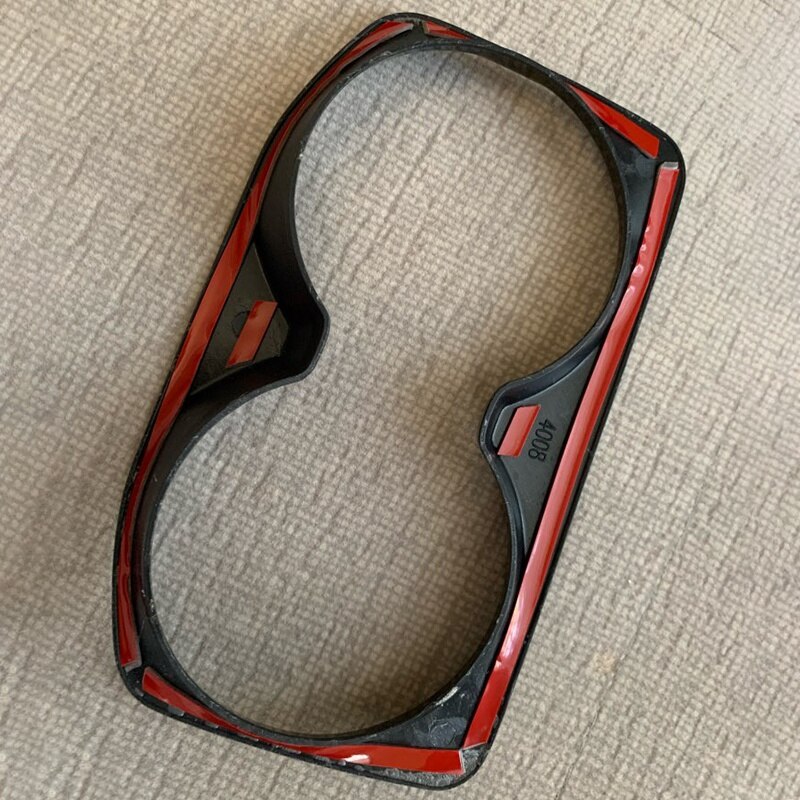 Soporte para vaso de agua para coche marco cubierta pegatinas para Peugeot 5008 3008 GT ABS fibra de carbono
