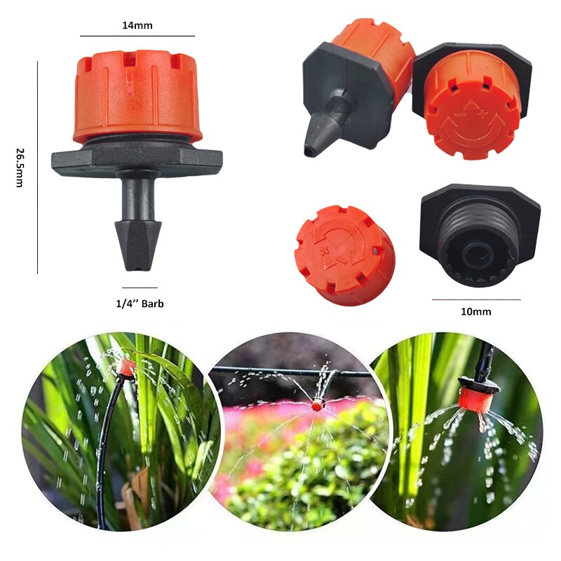Red Drip Irrigation Kit Garden Watering Irrigation System For Garden Greenhouse Lawn And Hanging Baskets