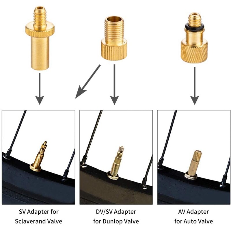 1set Valve Adapter, Bike Tire Valve Adapters, Ball Pump Needle, Fit for Standard Pump or Air Compressor