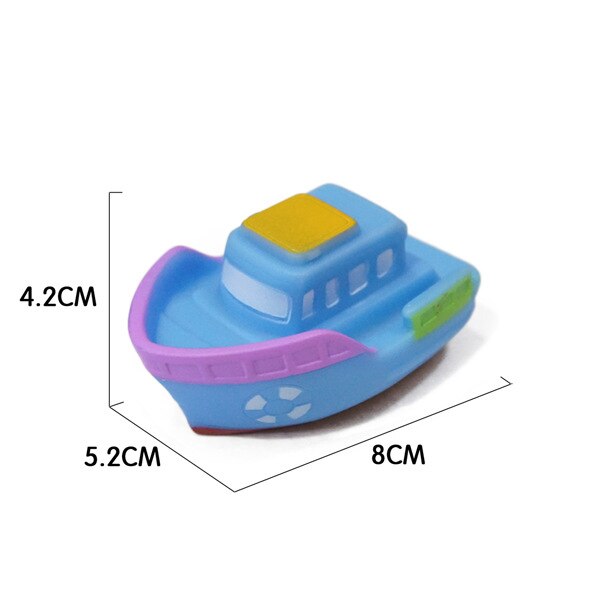 Cold Bath Toy Pool Baby Toy Child Water Colorful Fighter Submarine Train Car Boat Soft Rubber Toy Boy Girl Safety: 5