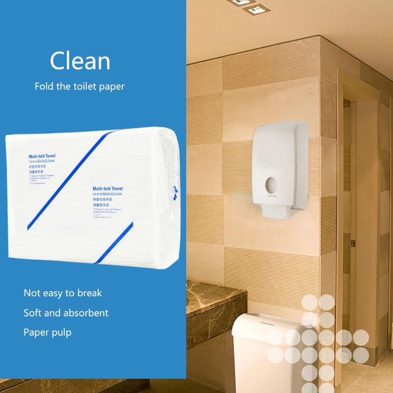 250 Sheets Multifold Paper Folding Towels Paper Kitchen Toilet Facial Tissues