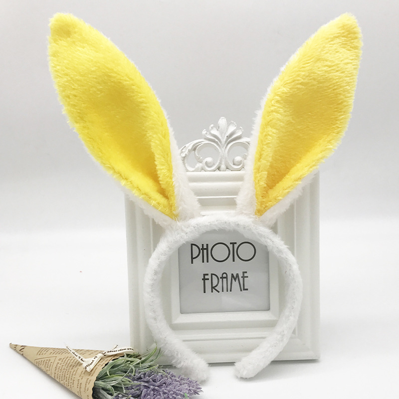 Cerchietto per capelli con orecchie di coniglio in peluche, orecchie da coniglio, fascia per feste a tema, prestazione sul palco, copricapo, Natale, Pasqua, costume cosplay