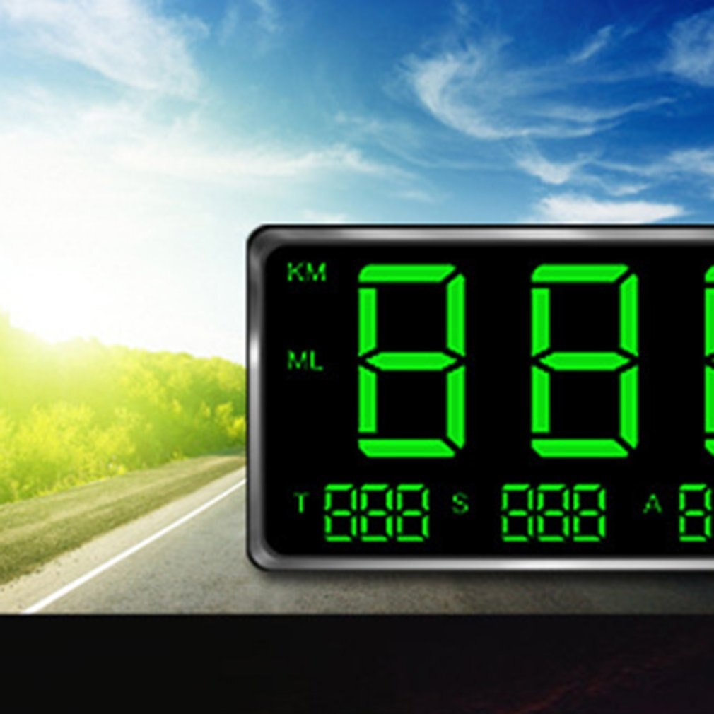 General Hud Head Display Gps Overspeed Alarm Mileage Statistics Head Display C80 Car Accessories